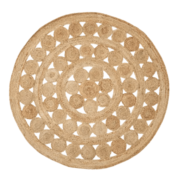 Tapis rond jute