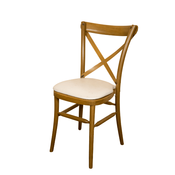 Chaise bois dos croisé