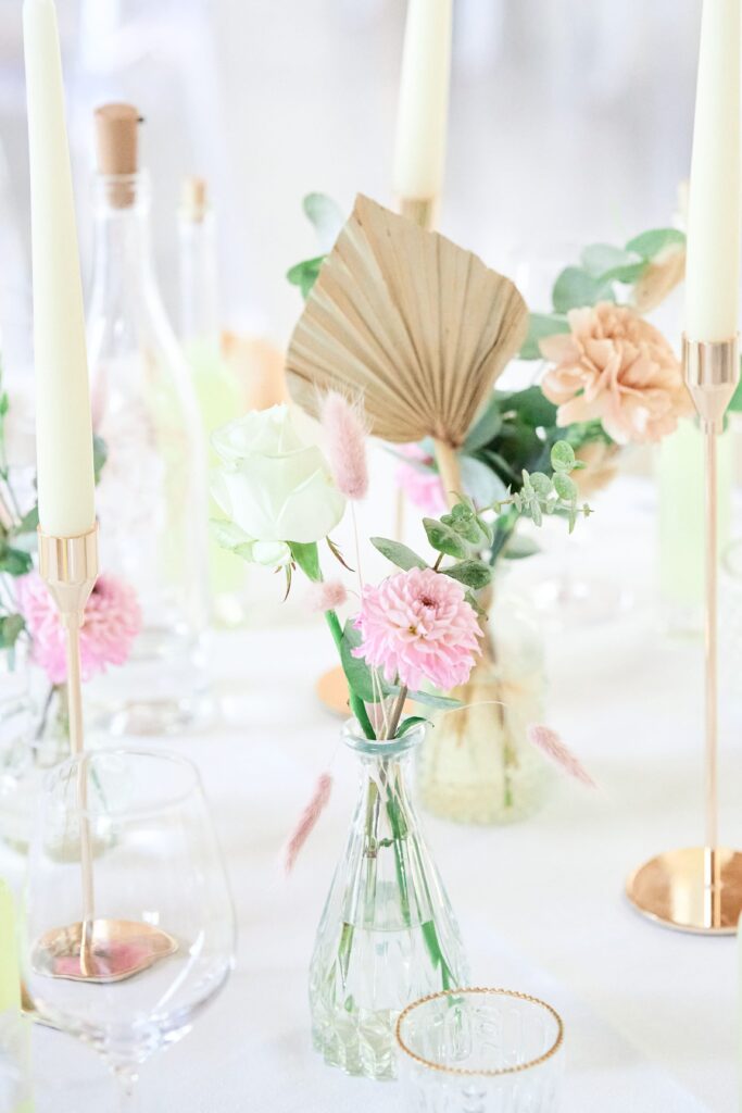 centre table mariage, fleuriste mariage lyon