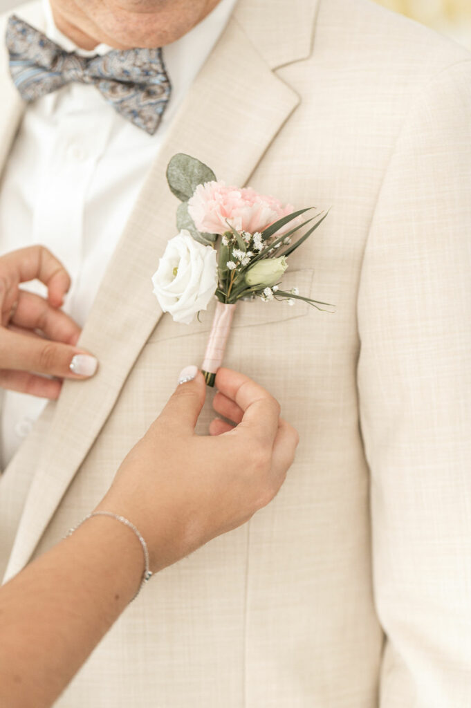 boutonnière, fleuriste mariage lyon