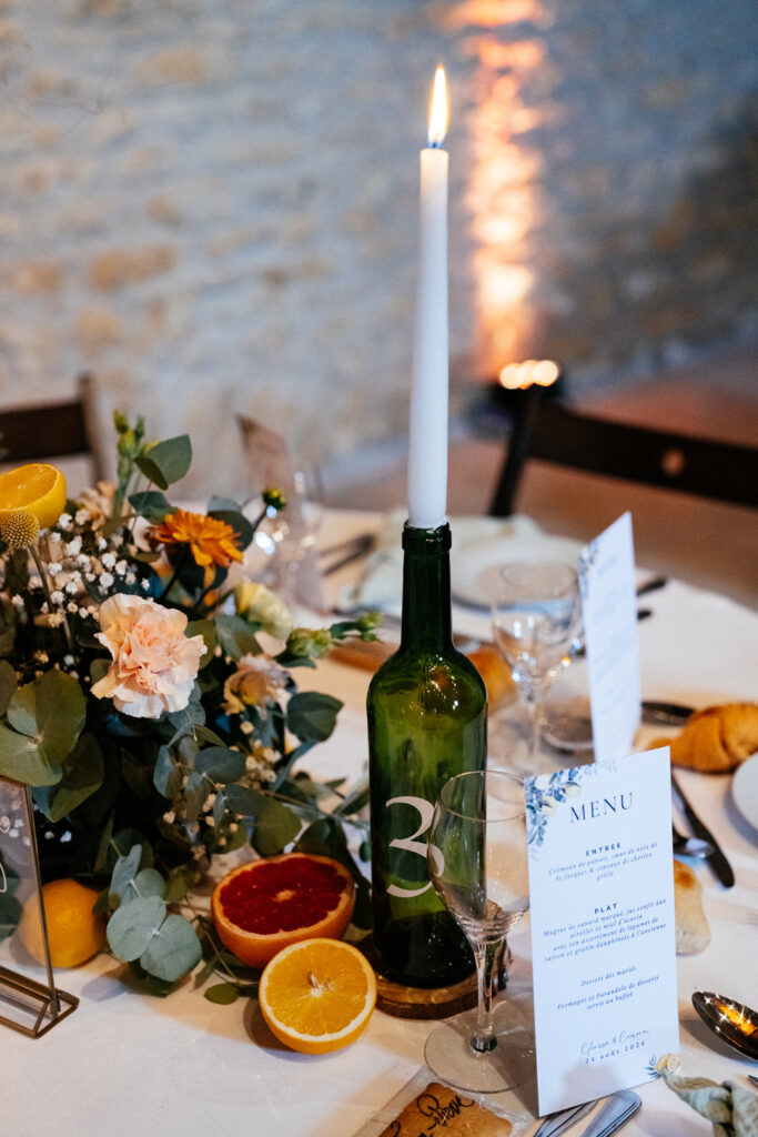 idee Deco mariage végétal et agrume